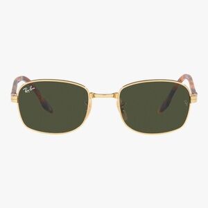 Ray-Ban Gold and Green Sunglasses NEW IN BOX